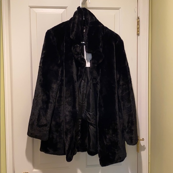 Faux fur cashmere coat NEW - Picture 1 of 6